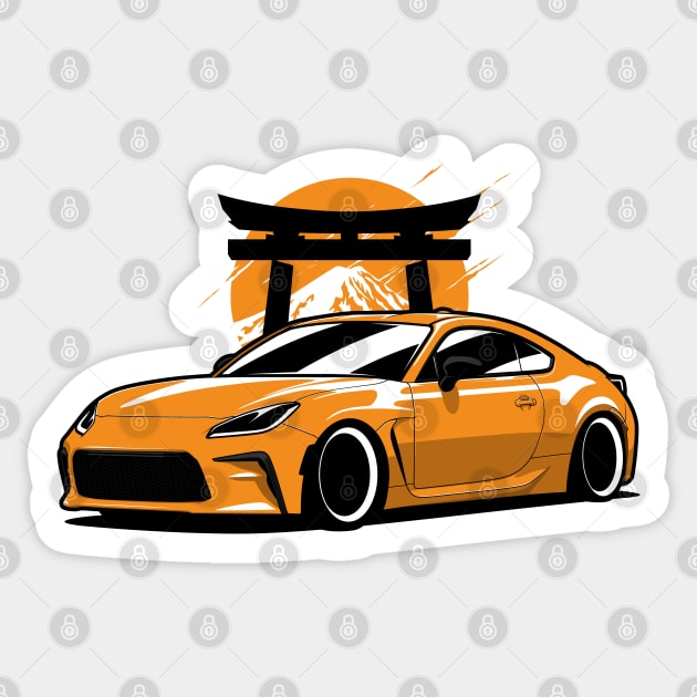 Yellow GR86 JDM Mountain Sticker by KaroCars